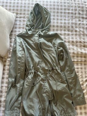 Ashley By 26 International Olive Green Hooded Utility Jacket